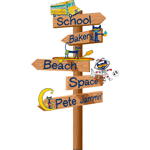 DS Inspirational Decals, LLC Pete the Cat Road Sign Vinyl Wall Decal